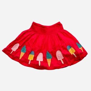 Mini Boden 9-10 embroidered ice cream cone skirt